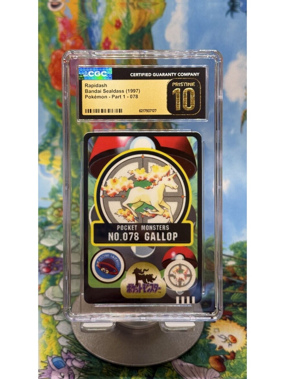 Rapidash Bandai Sealdass No. 078 1997 Japanese POP3! CGC Pristine 10